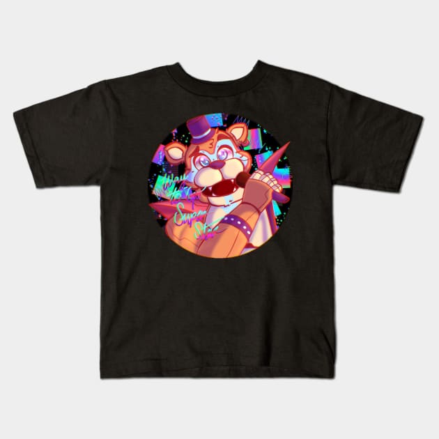 Freddy Fazbear Kids T-Shirt by Bluejayluvsall